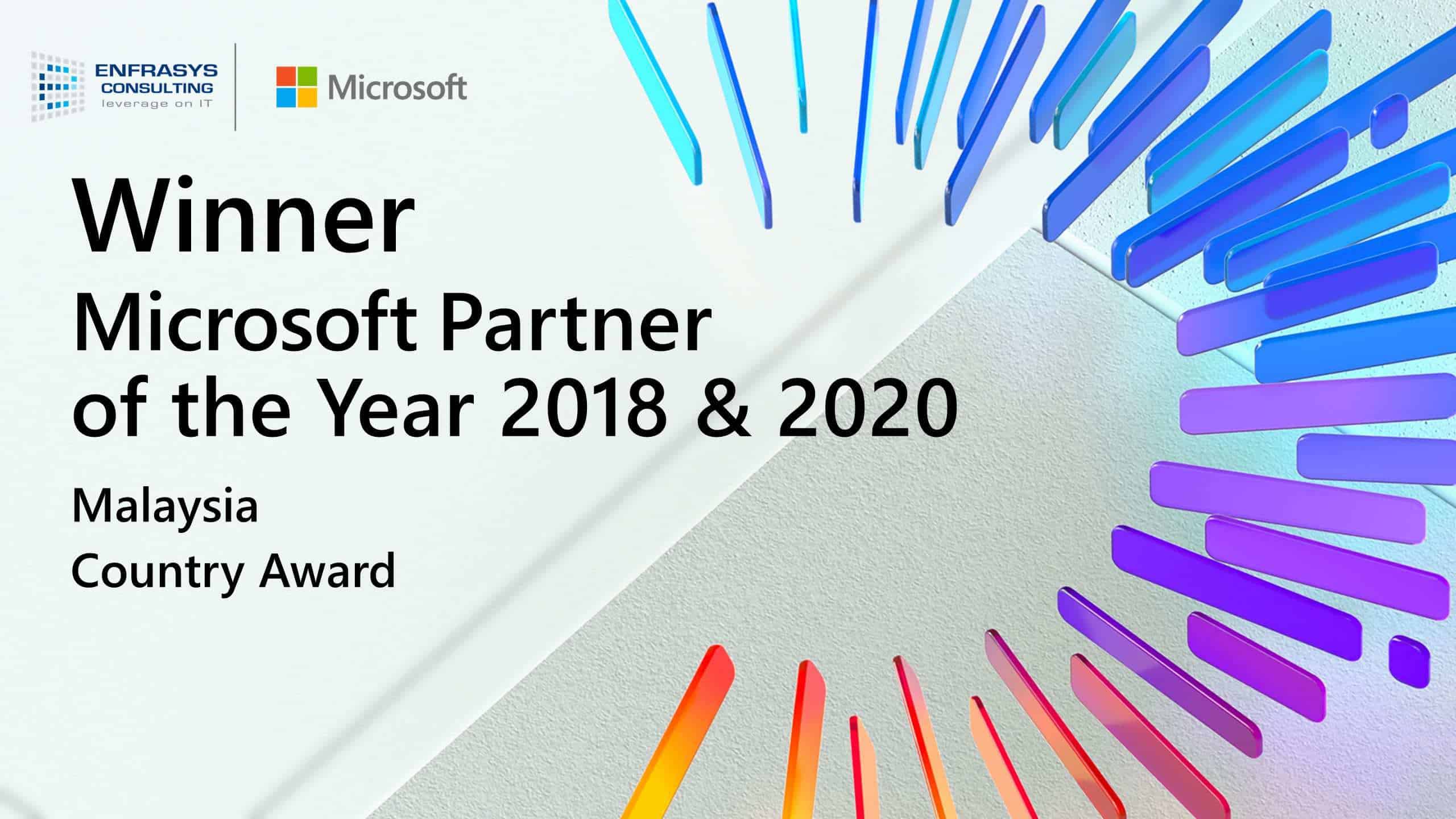 Enfrasys Recognized As Winner Of 2020 Microsoft Malaysia Partner Of The Year Award Enfrasys